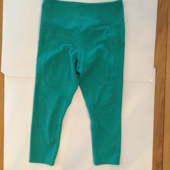 Zyia Active Wear Green stretch Leggings With Pockets Size 8-10 - Picture 5 of 8